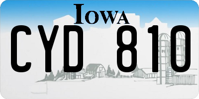 IA license plate CYD810