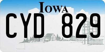 IA license plate CYD829