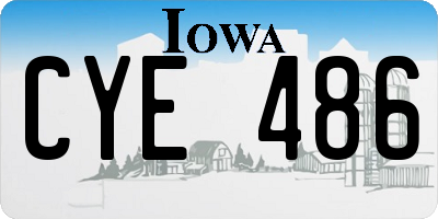 IA license plate CYE486