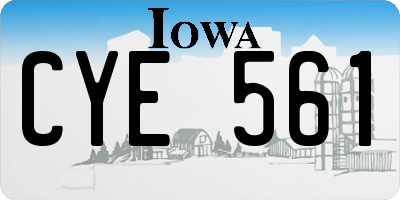 IA license plate CYE561