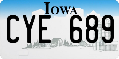 IA license plate CYE689