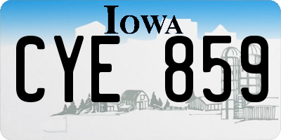 IA license plate CYE859