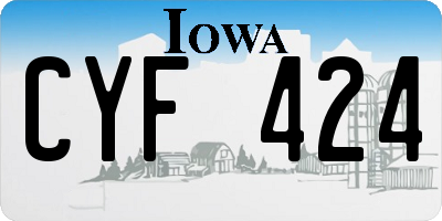 IA license plate CYF424
