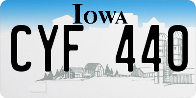 IA license plate CYF440