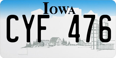 IA license plate CYF476
