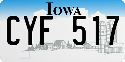 IA license plate CYF517