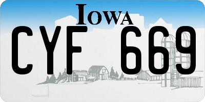 IA license plate CYF669
