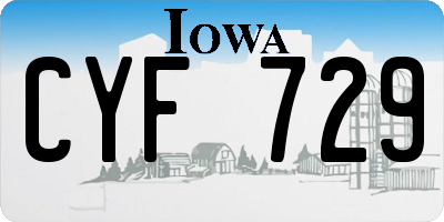 IA license plate CYF729