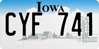 IA license plate CYF741