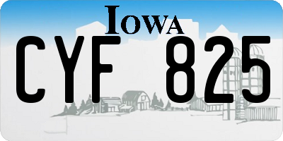 IA license plate CYF825