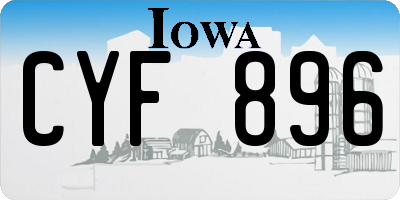 IA license plate CYF896