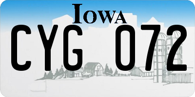 IA license plate CYG072