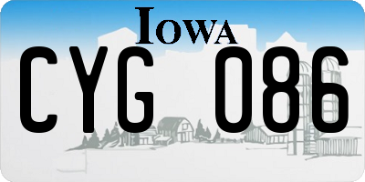 IA license plate CYG086