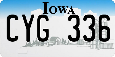 IA license plate CYG336