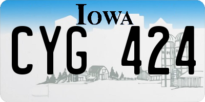 IA license plate CYG424