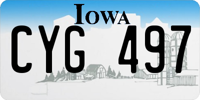 IA license plate CYG497