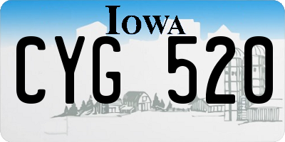 IA license plate CYG520