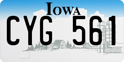 IA license plate CYG561