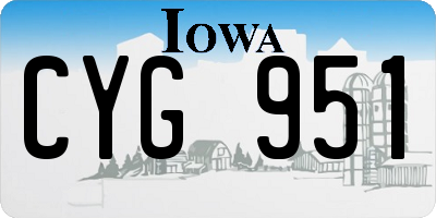 IA license plate CYG951