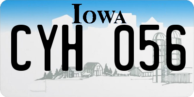 IA license plate CYH056