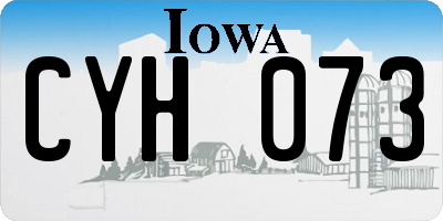 IA license plate CYH073