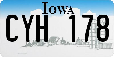 IA license plate CYH178