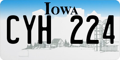 IA license plate CYH224