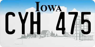 IA license plate CYH475