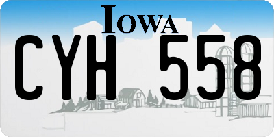 IA license plate CYH558