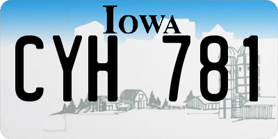 IA license plate CYH781