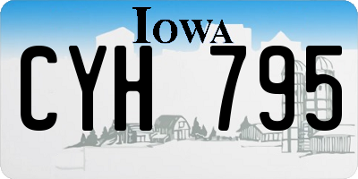 IA license plate CYH795