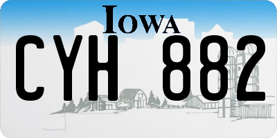 IA license plate CYH882