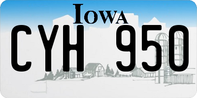 IA license plate CYH950