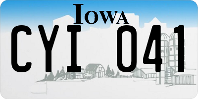 IA license plate CYI041