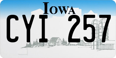 IA license plate CYI257