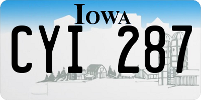 IA license plate CYI287