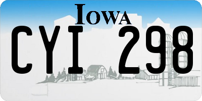 IA license plate CYI298