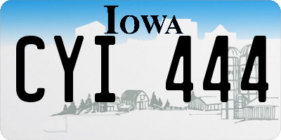 IA license plate CYI444