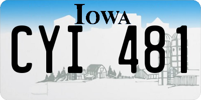 IA license plate CYI481