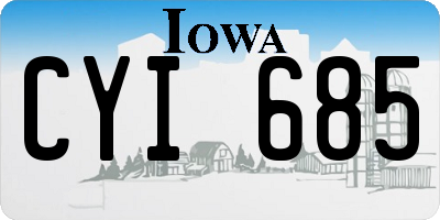 IA license plate CYI685