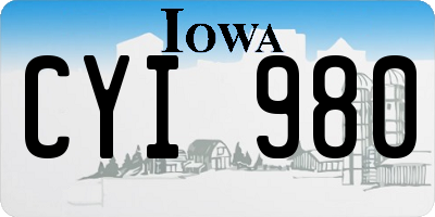 IA license plate CYI980