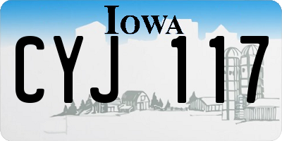 IA license plate CYJ117