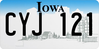 IA license plate CYJ121