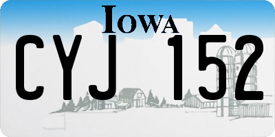 IA license plate CYJ152