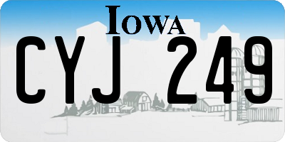 IA license plate CYJ249