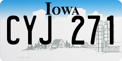 IA license plate CYJ271
