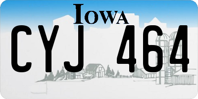 IA license plate CYJ464