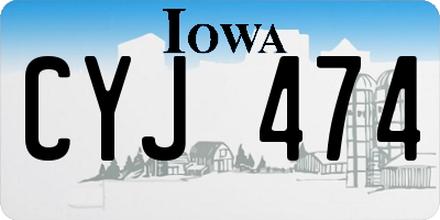 IA license plate CYJ474