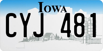 IA license plate CYJ481