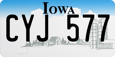 IA license plate CYJ577